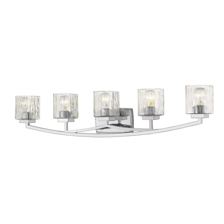 Z-Lite Zaid 5 Light Vanity, Chrome & Chisel 1929-5V-CH